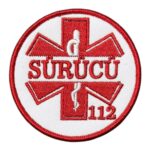 112 emergency service surucu embroidery patch