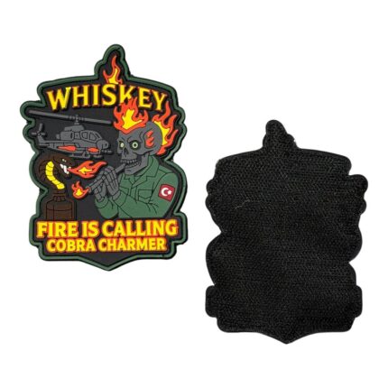 cobra charmer flaming soldier moral patch velcro