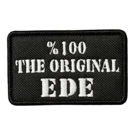 the original ede written embroidery patch