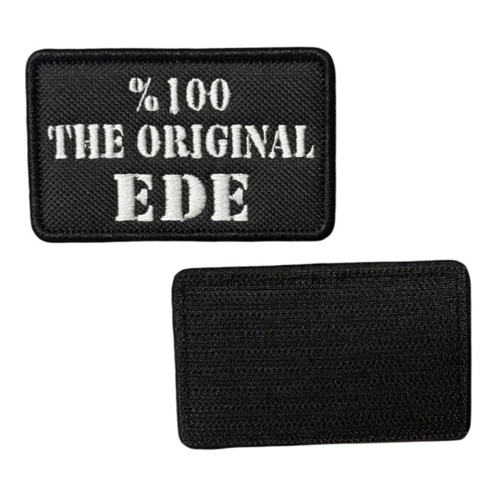the original ede written embroidery patch velcro