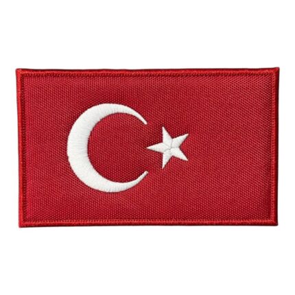 turk bayragi nakis pec patch 12x8 cm