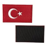 turk bayragi nakis pec patch 12x8 cm cirtli