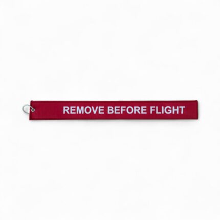 kirmizi remove before flight anahtarlik 43x5 cm