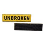 yellow ground unbroken written patch velcro