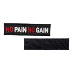siyah zemin no pain no gain yazili patch pec cirtli