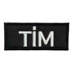 siyah zemin tim yazili nakis pec patch