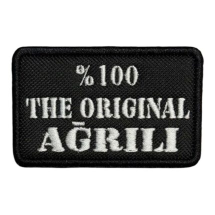 the original agrili written embroidery patch