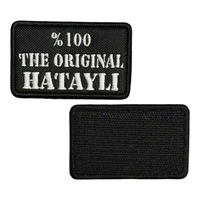 the original hatayli written embroidery patch velcro
