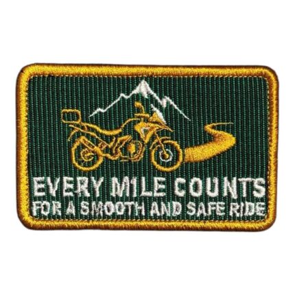 every mile counts embroidered patch