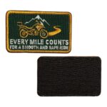every mile counts embroidered patch velcro
