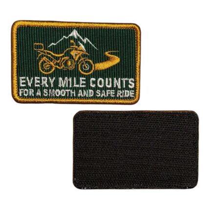 every mile counts embroidered patch velcro