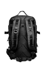 black color 45l backpack with 2 free patches 3