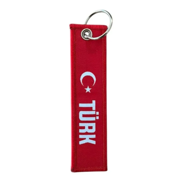 turk ve gokturk temali cift yon dokuma anahtarlik
