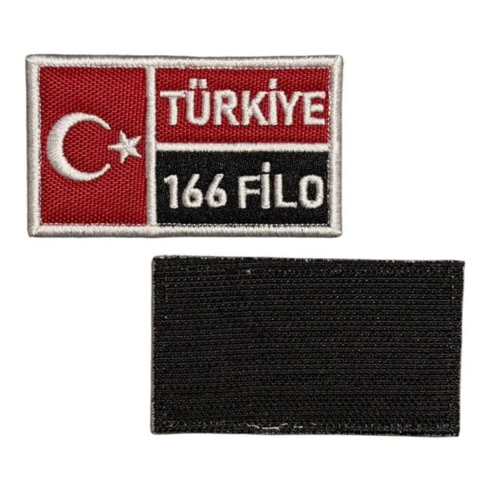 turkiye 166 filo yazili turk bayragi nakis pec cirtli
