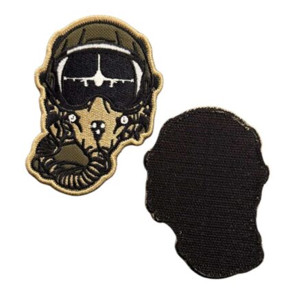 f16 fighter pilot helmet embroidered patch velcro