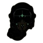 f16 fighter pilot helmet embroidered patch phosphorus