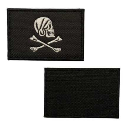 jolly roger pirate flag embroidered patch velcro