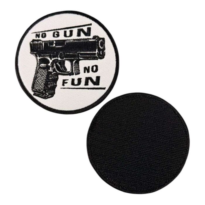 no gun no fun silah tabanca nakis patch pec cirtli