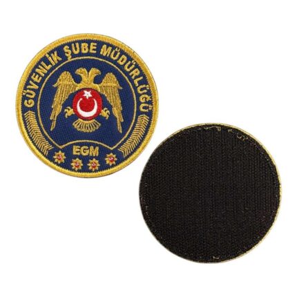 egm guvenlik sube mudurlugu embroidered patch velcro