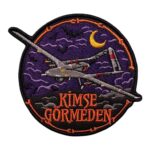 kimse gormeden siha embroidered patch