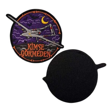 kimse gormeden siha embroidered patch velcro