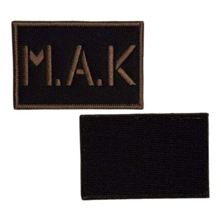 black mak embroidered patch velcro