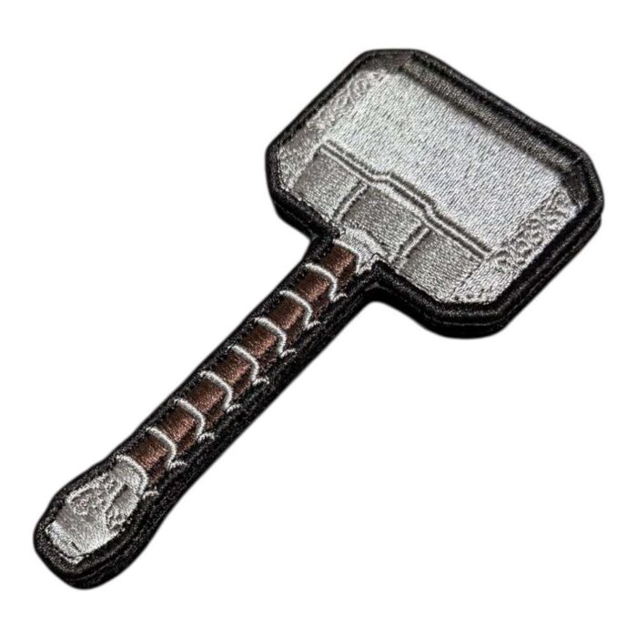 thor hammer embroidered patch rigth