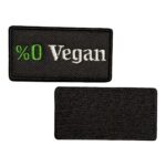 zero percent 0 vegan embroidered patch velcro