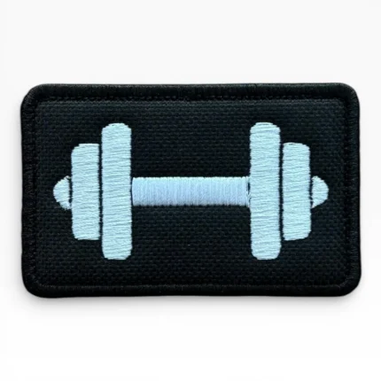 fitness dumbbell embroidered patch
