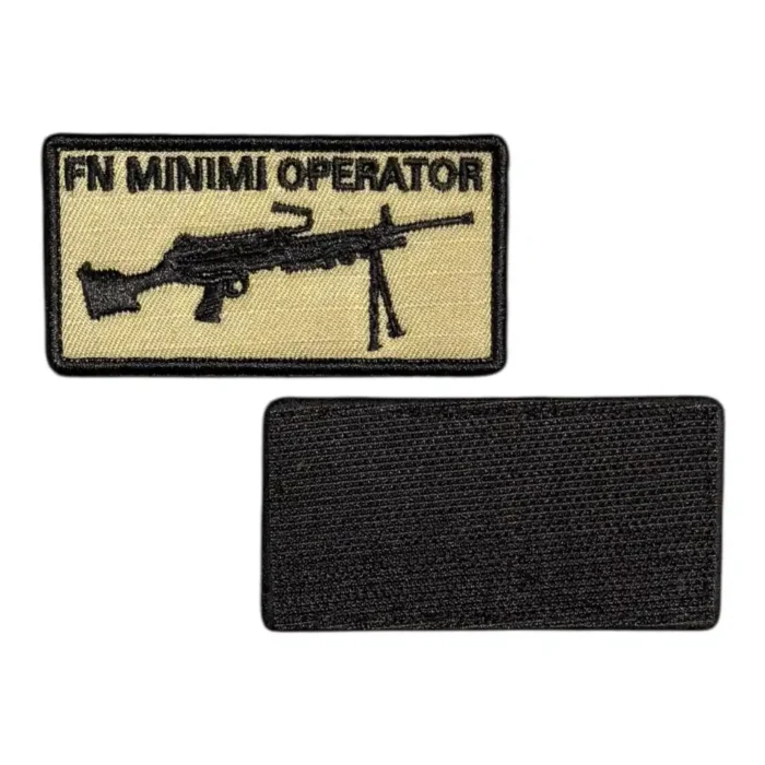 fn minimi operator embroidered patch velcro