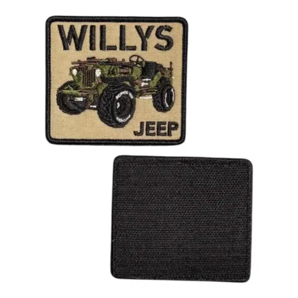 willys jeep embroidered patch velcro