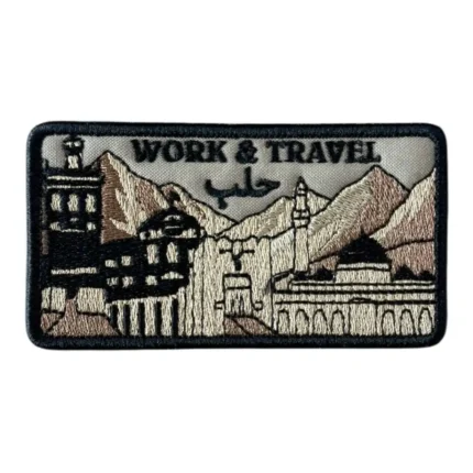 work and travel aleppo embroidered patch