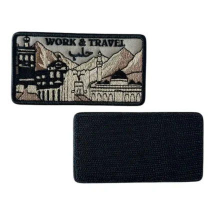 work and travel aleppo embroidered patch velcro