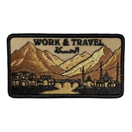 work and travel haseke embroidered patch