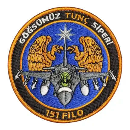 151 tunc filo embroidered blue patch