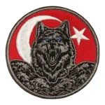 ay yildizli bozkurt nakis patch pec