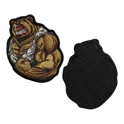 bear embroidered patch velcro
