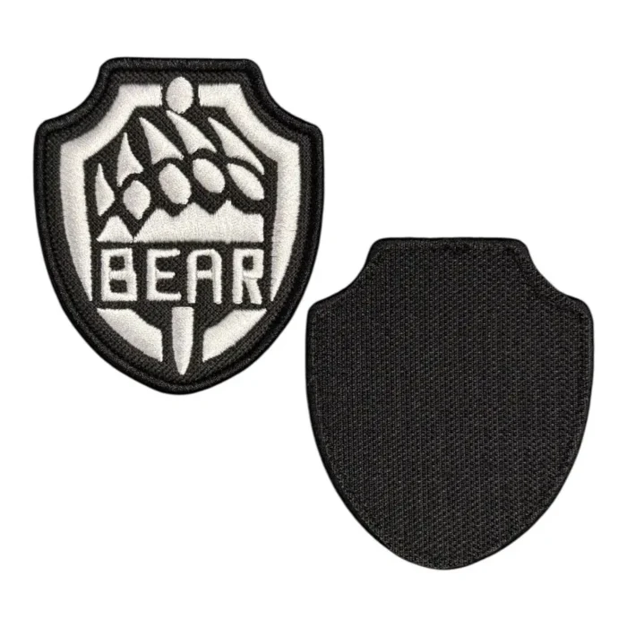 bear paw embroidered patch velcro