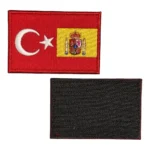 turkiye ispanya bayragi pec nakis patch cirtli