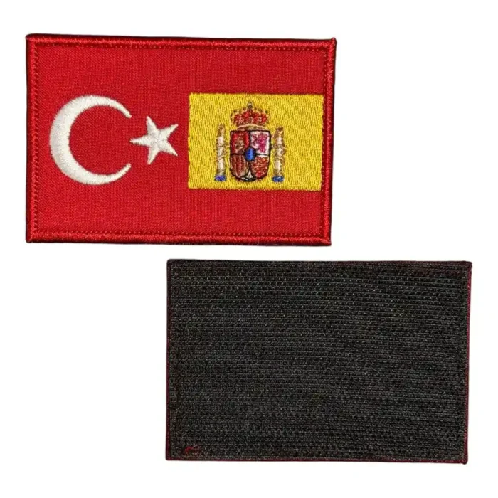 turkiye ispanya bayragi pec nakis patch cirtli