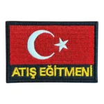 atis egitmeni turk bayrakli nakis patch pec