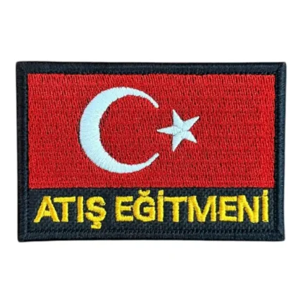 atis egitmeni turk bayrakli nakis patch pec