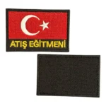 atis egitmeni turk bayrakli nakis patch pec cirtli