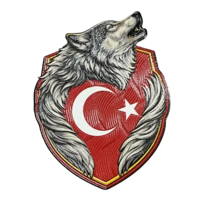 yeleli kurt turk bayragi pec patch