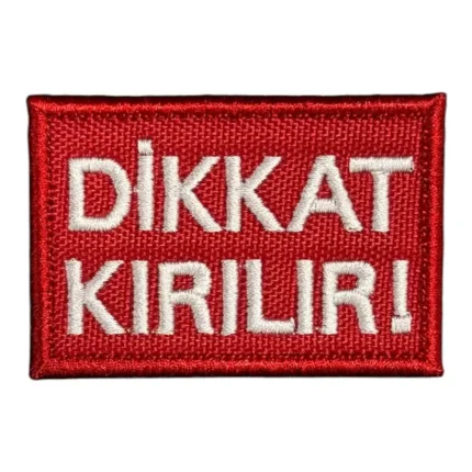 dikkat kirilir nakis patch pec