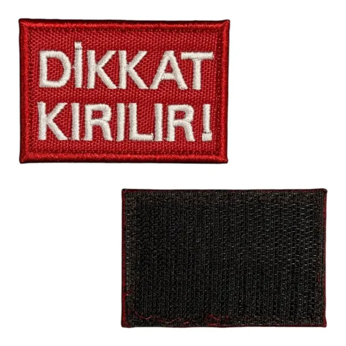 dikkat kirilir nakis patch pec cirtli