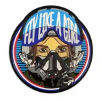 fly like a girl patch