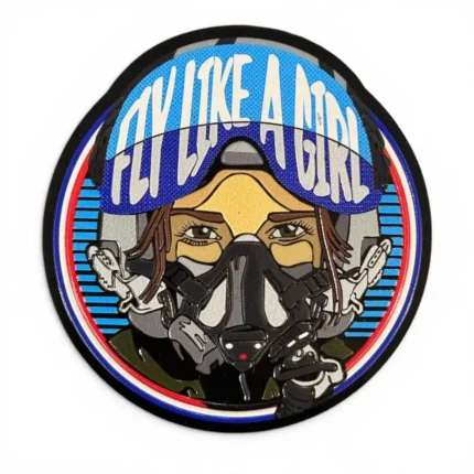 fly like a girl patch