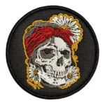 skull korsan papatya pec patch